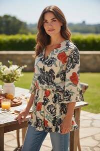 Floral Print Kimono Wrap Jumpsuit